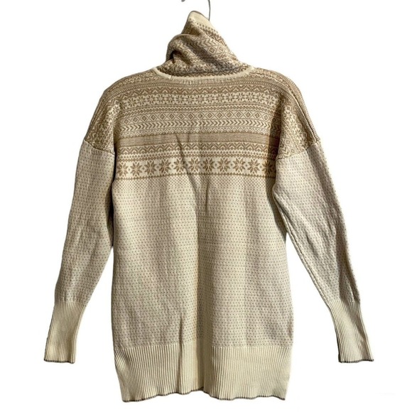 Avalanche Drawstring Cowl Neck Womens Tunic Sweater Cream Brown Pockets … - Picture 4 of 9